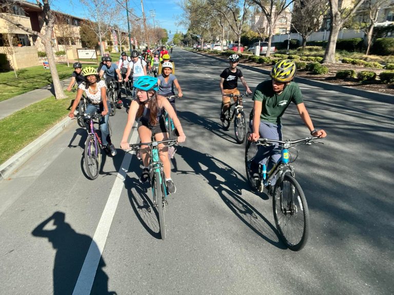 Students Ride for Homestead Road Bike Lanes