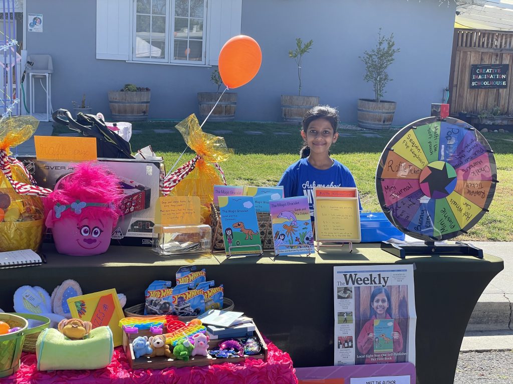 Not yet 10 and Santa Clara's Aarna Agrawal is already celebrating the release of her second self-published book "Sarah and the Dolphin."