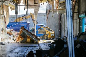 VTA has demolished Building B at the Guadalupe Light Rail Yard in San Jose, the site of the tragic shooting on May 26, 2021 that killed nine employees.