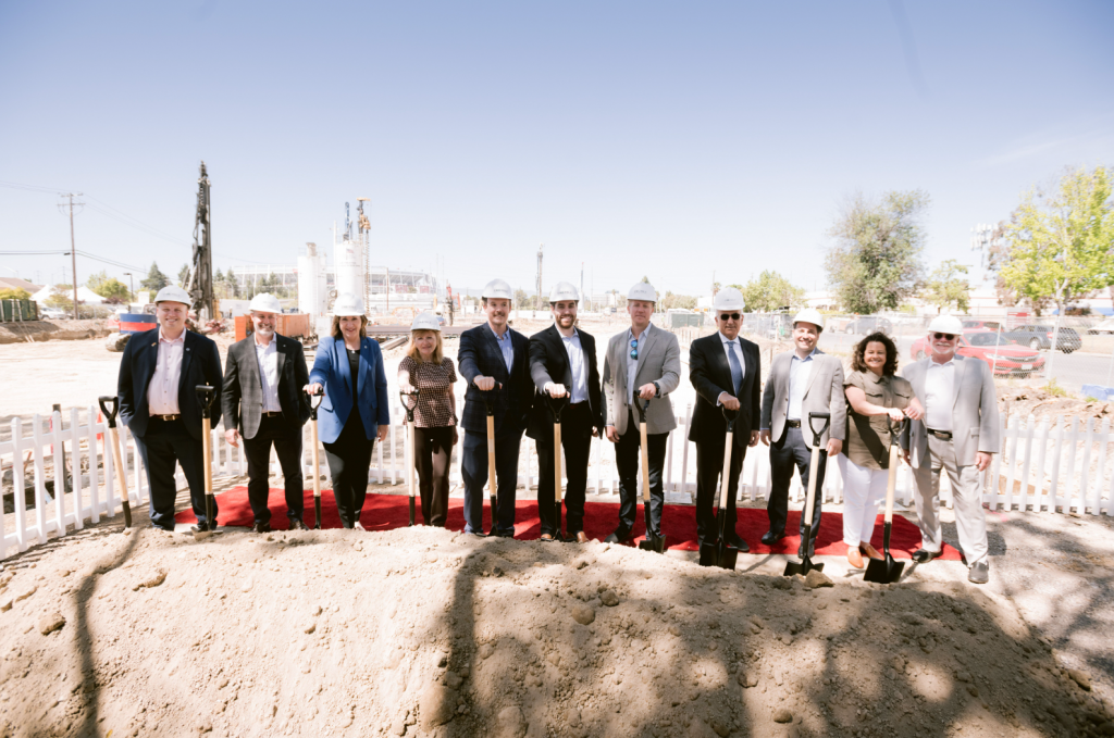 Developers have broken ground on the AVE development in Tasman East. The eight-story residential building will house 311 families.