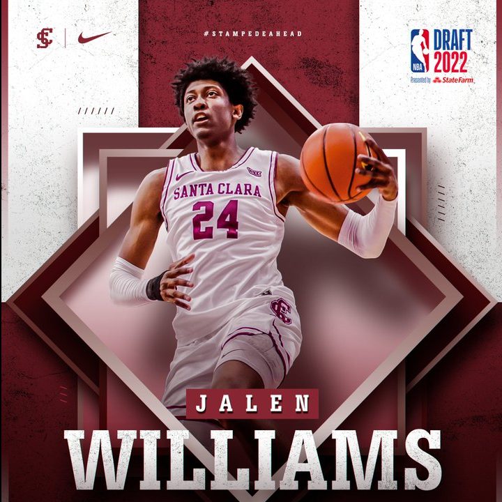 SCU's Jalen Williams Selected in NBA Draft - The Silicon Valley Voice