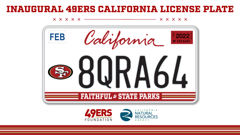 49ers License Plates Benefit CNRA