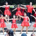 Santa Clara's Parks and Recreations Dance teams performed on the Central Park Pavilion stage.