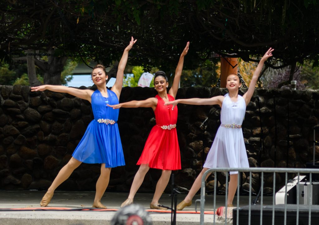 Santa Clara's Parks and Recreations Dance teams performed on the Central Park Pavilion stage.