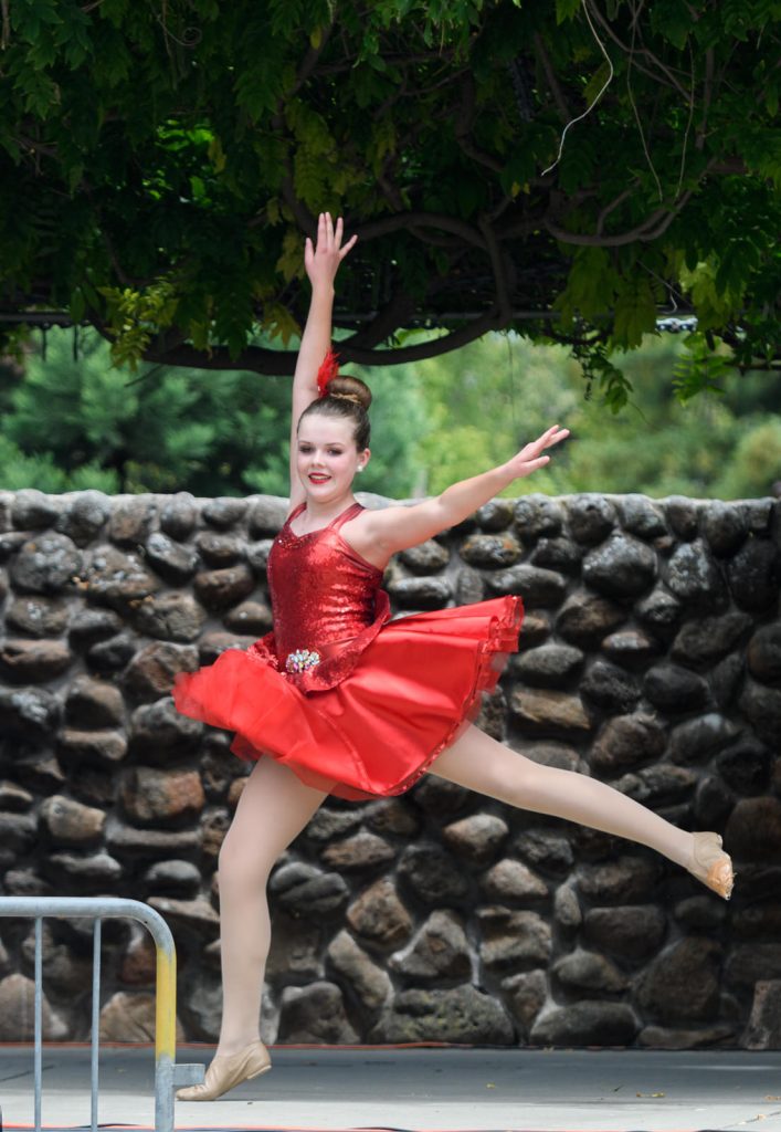 Santa Clara's Parks and Recreations Dance teams performed on the Central Park Pavilion stage.