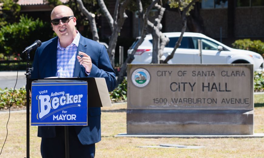 Council Member Anthony Becker officially announced his candidacy for Santa Clara Mayor on July 18. Becker is expected to run against incumbent Lisa Gillmor.