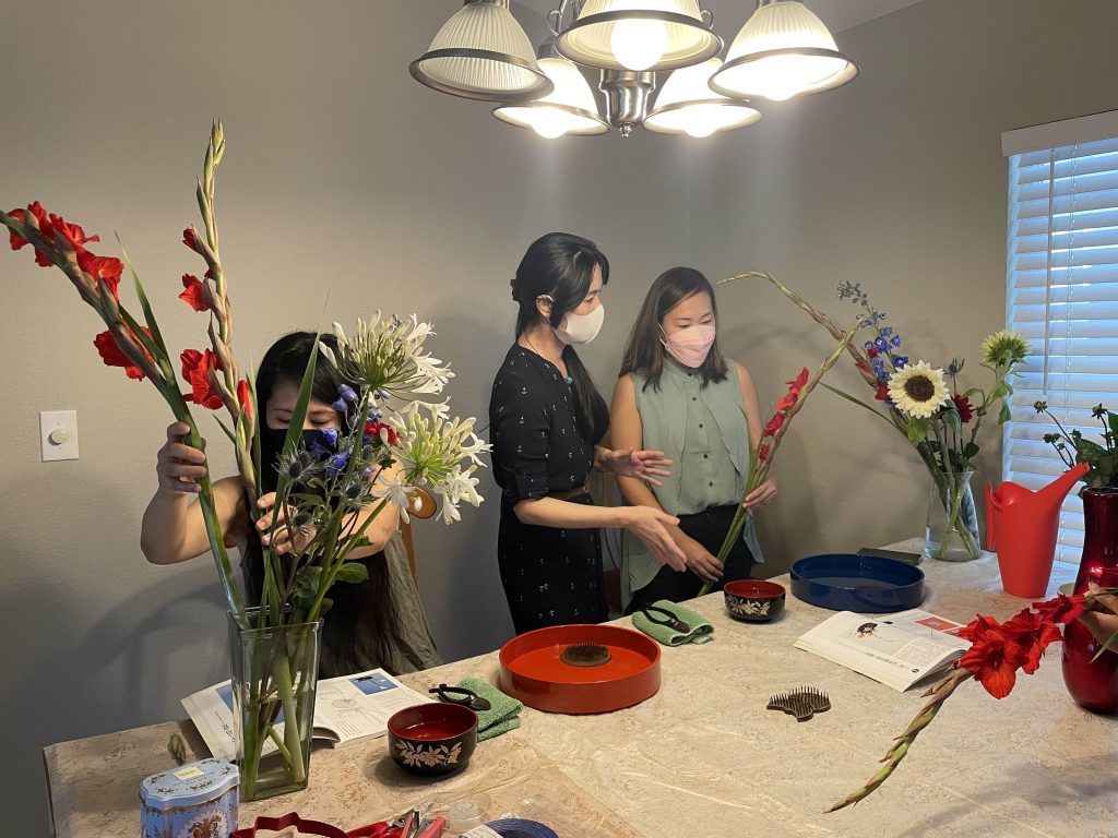 Sunnyvale's Chika Maxwell teaches students how to express the beauty of nature through Ikebana, the Japanese art of flower arranging.