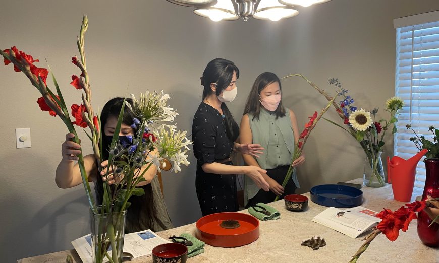 Sunnyvale's Chika Maxwell teaches students how to express the beauty of nature through Ikebana, the Japanese art of flower arranging.