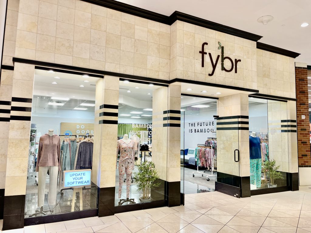 Santa Cruz company Fybr, which sells sustainable clothing made from bamboo, has moved its storefront to Valley Fair mall to be closer to its customers.