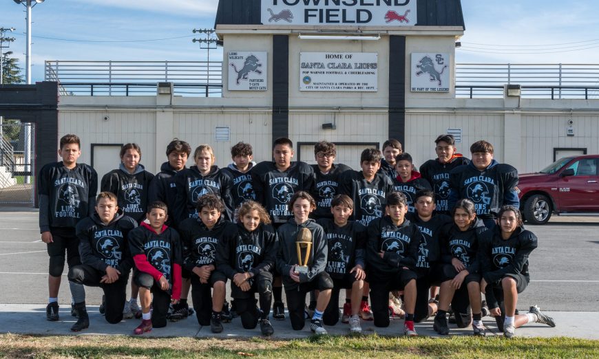 The Santa Clara Lions 11U team is one of eight teams to qualify to play in the Pop Warner Super Bowl in Florida this December.