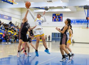 Sophomore Mia Talalele dominated all over the court in the Bruins' win over the Pirates to open the CCS Division I Playoffs.