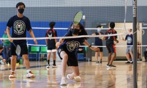 The MacDonald High School badminton team hosted Fremont High School on April 26, 2023. This was MacDonald High's first season in the league.