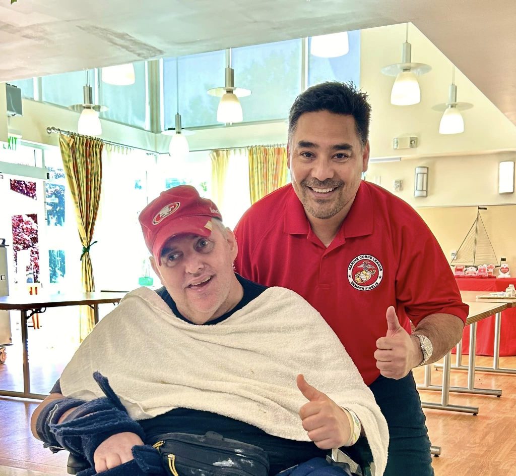 Santa Clara veteran Rick Peralta was injured while serving in Desert Storm and has formed a lasting relationship with fellow Santa Claran Gary Bondaug.