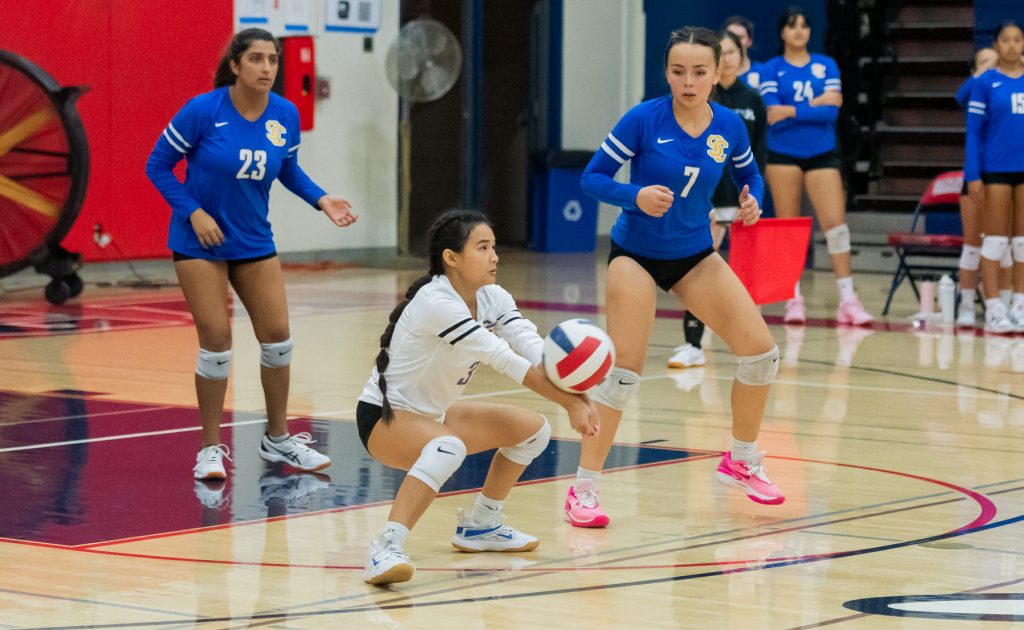 Despite missing four key players, Santa Clara High School put up a good fight in the loss to Saratoga High, including several long service runs.