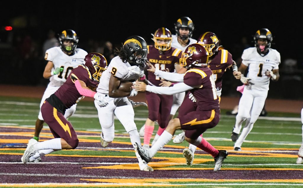 Strong play by quarterback Tyson Bonilla, receiver Will Ruff and others helped the Chargers to a 41-3 win over Menlo-Atherton.