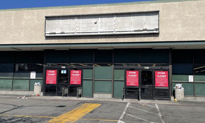 The Safeway next to Westfield Valley Fair closed in October after more than 60 years serving the community. Rite Aid is also expected to close.