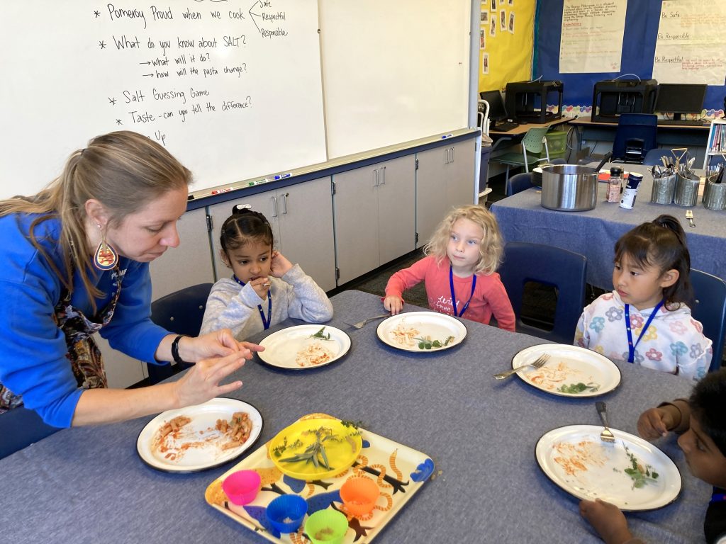 Pomeroy Elementary School's Garden to Table program creates new experiences for young students and teaches them to try new foods.