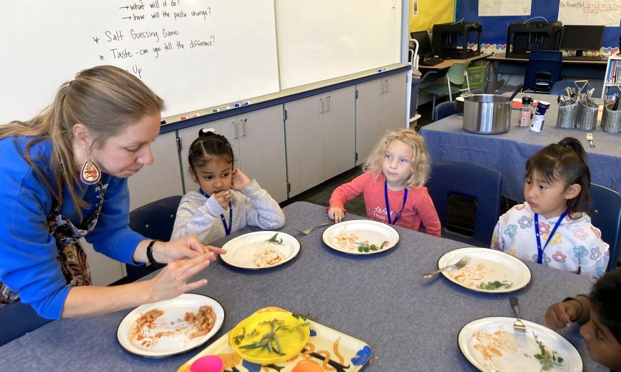 Pomeroy Elementary School's Garden to Table program creates new experiences for young students and teaches them to try new foods.