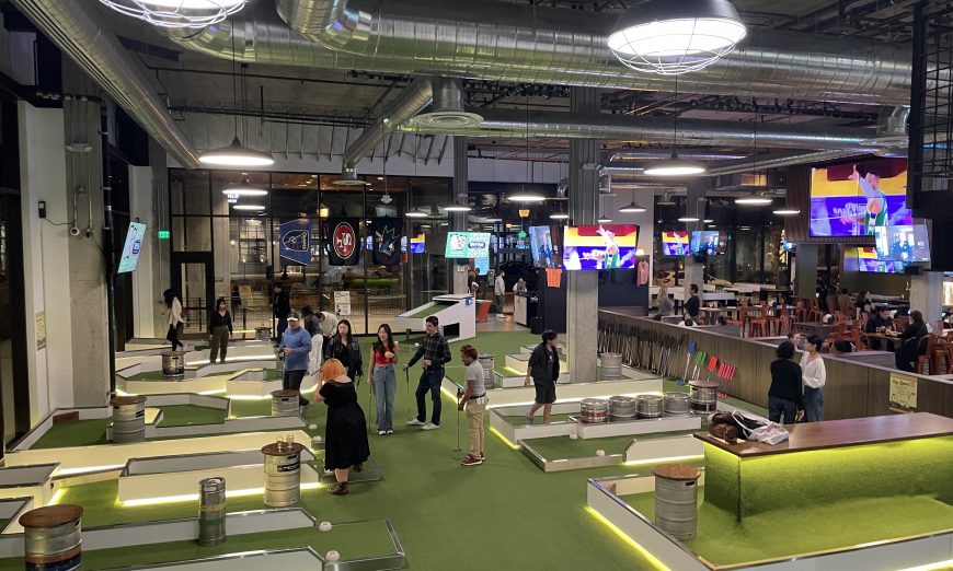 Northern California's mini golf and bar combination Tipsy Putt arrives in Sunnyvale to help in the revitalization of the city's downtown area.