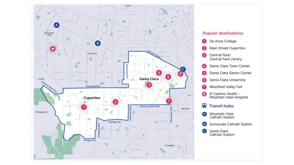 The SV Hopper shuttle is now taking people between southern Santa Clara and Cupertino for a discounted rate and it includes wheelchair service.