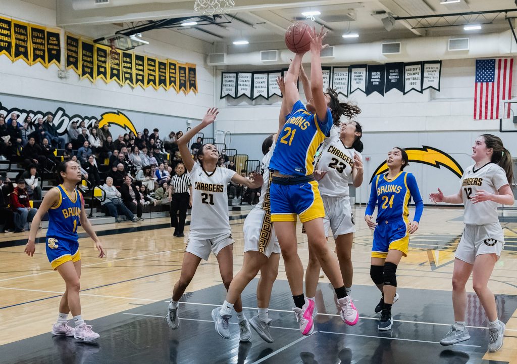 The Santa Clara Bruins beat crosstown rival the Wilcox Chargers 67-34 on Jan. 17. The Bruins worked hard to put the game out of reach early.