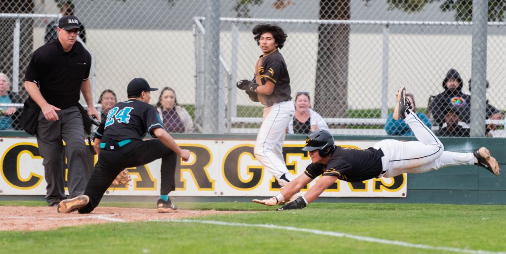 The Wilcox Chargers showed off the team's hitting, pitching and defense in a 5-1 win over the Evergreen Valley Cougars on Monday afternoon.
