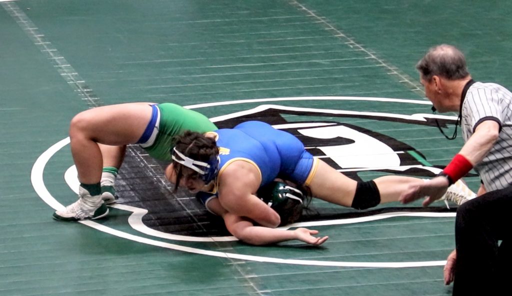 Santa Clara Bruins wrestler Angelinah “Sky” De Leon has set a school record to win CCS and place at the state wrestling meet.