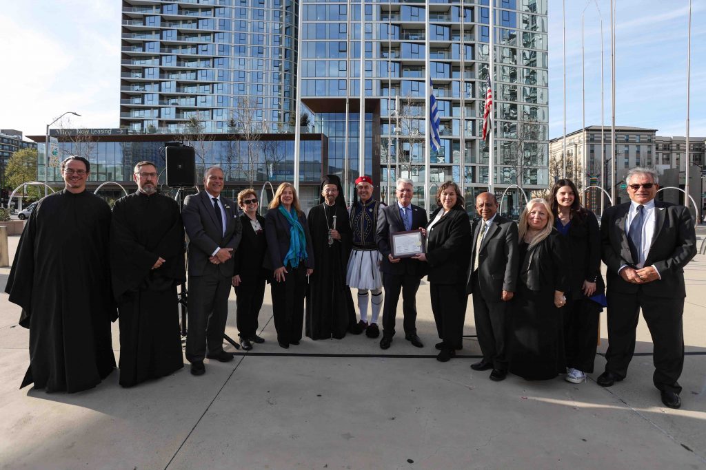 Bay Area Greeks gathered at San Jose's City Hall on March 25 to raise the Greek flag and celebrate the country's 203rd anniversary of independence.