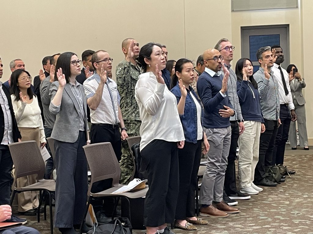 The City of Santa Clara hosted a citizenship ceremony at the Central Park Library on April 9, welcoming 25 new citizens to the United States of America.