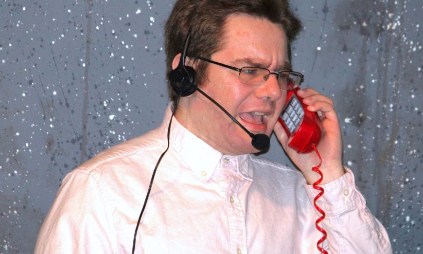 Santa Clara Players debuts "Fully Committed" this weekend, a one-person show starring Patrick Idleman as Sam, a young actor in a dead-end job.