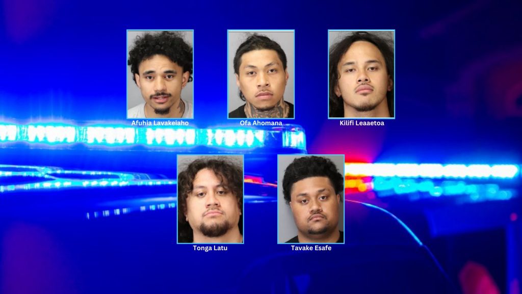 Sunnyvale DPS officers arrested five men allegedly connected to a smash and grab robbery at a local jewelry store on June 12.