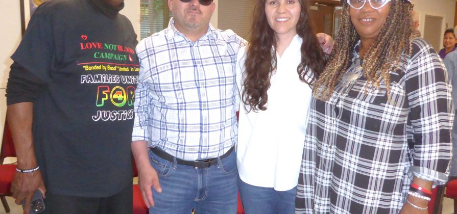 Community members gathered with PACT and Cephus Johnson to mourn the loss of Emmanuel Perez Becerra, who was shot by a Sunnyvale officer.