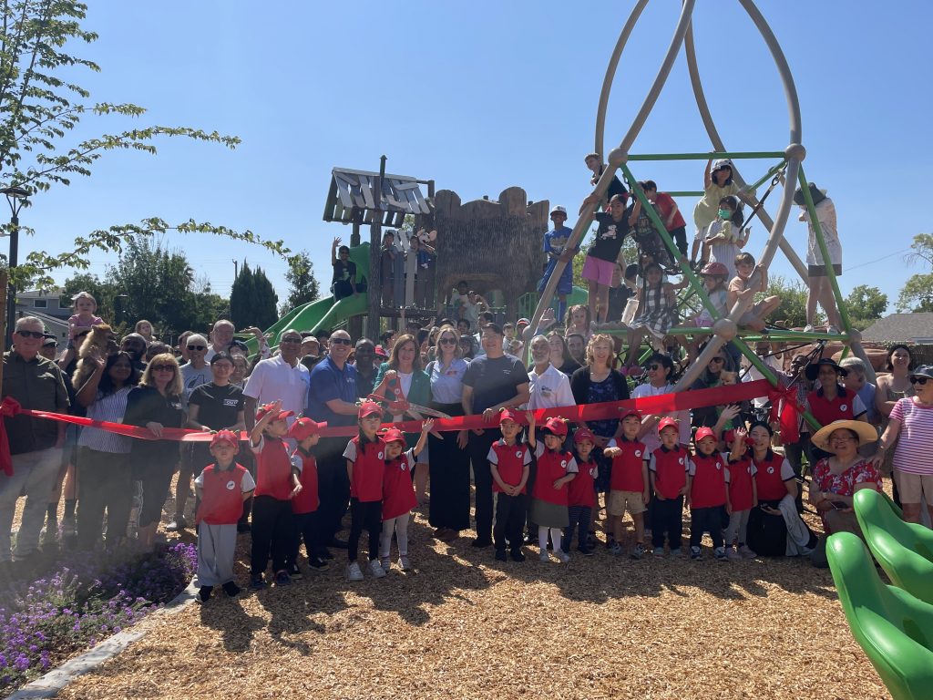 Community members gathered at Westwood Oaks Park in Santa Clara on July 10 to celebrate the completion of the rehabilitation work at the park.