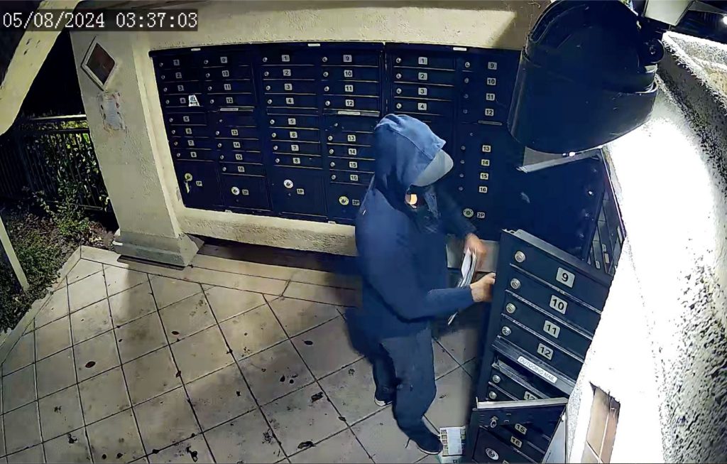 Police say a person with a master key broke into all of the mailboxes at the Boulevard Condo complex in Santa Clara, wiping the boxes clean.