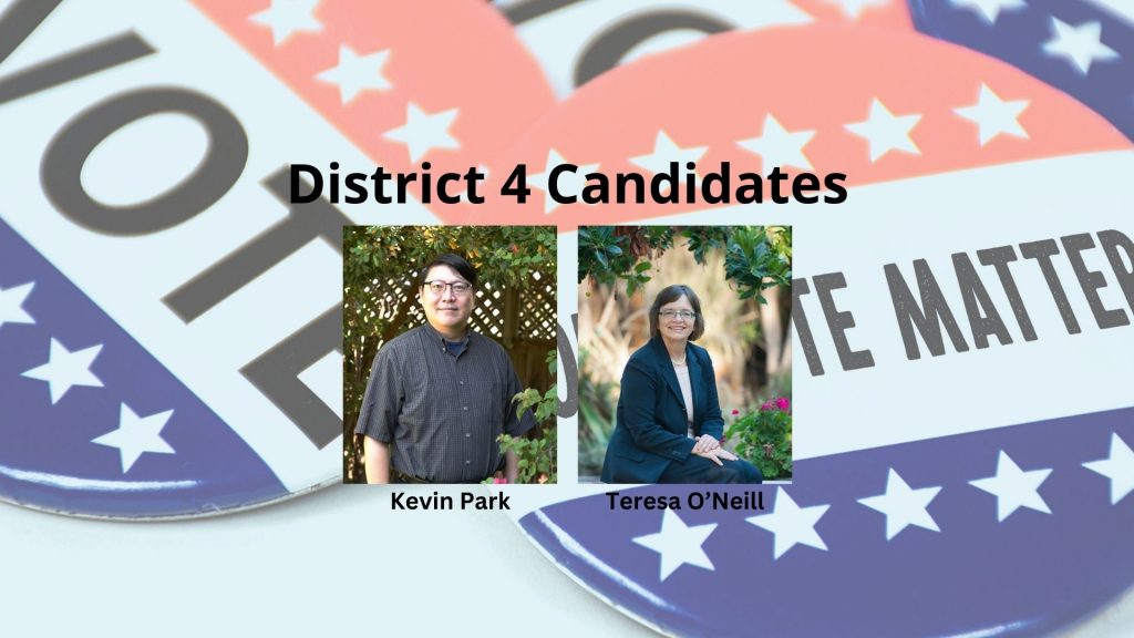 Santa Clara City Council candidate Kevin Park talks about his vision for District 4. Opponent Teresa O'Neill did not have time to reply.