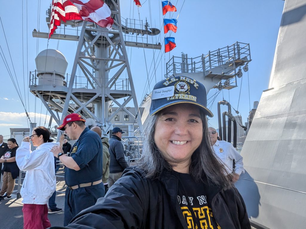 Wilcox teacher Cathy Thornton was lucky enough to receive an invitation to fly in a helicopter at San Francisco's Fleet Week in October.