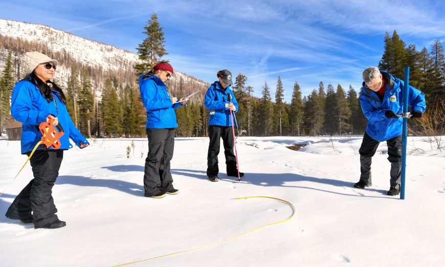 The state's first Sierra snowpack survey found that climate change has created a disparity between Northern and Southern California water reserves.