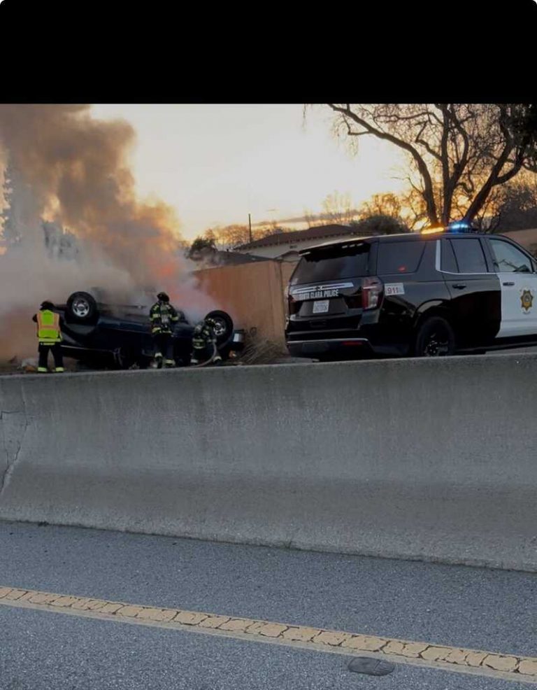 SUV Catches Fire on Lawrence Expressway, Kills Local Man