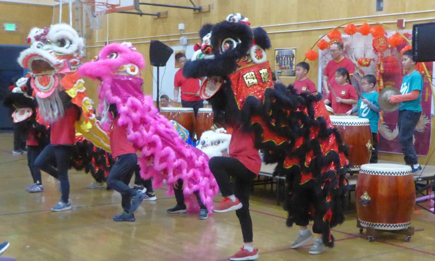 The Cupertino Language Immersion Program at Miller Middle School celebrated the Year of the Snake with student performances.