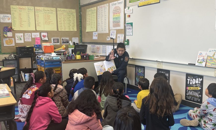 Pomeroy Elementary School celebrated Read Across America Day with guest readers from throughout the Santa Clara community.