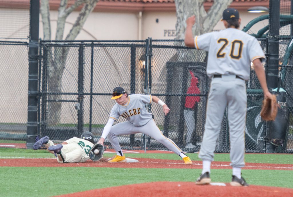 The Wilcox Chargers baseball team fell to the Palo Alto Vikings on March 26 by a final score of 11-7. Wilcox rallied but could not overcome early mistakes.