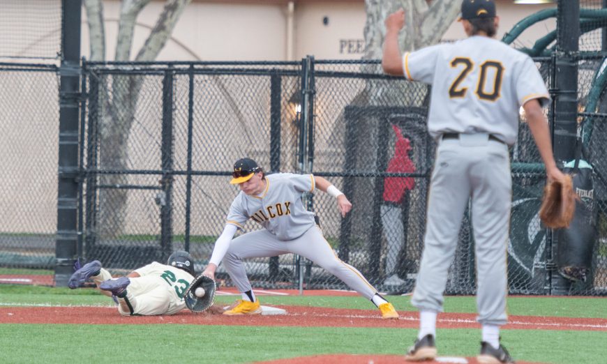 The Wilcox Chargers baseball team fell to the Palo Alto Vikings on March 26 by a final score of 11-7. Wilcox rallied but could not overcome early mistakes.