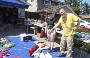 Santa Clarans En Masse Redistribute Goods from Their Driveways