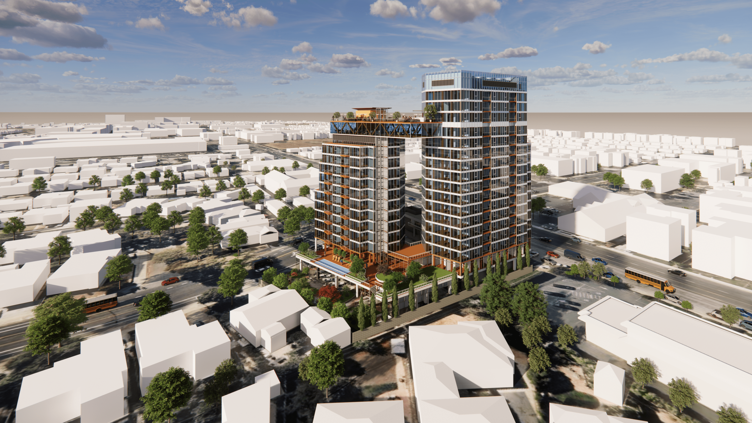 San Jose and Santa Clara residents have formed the group Concerned Cory Neighbors to oppose a proposed 17-story apartment complex.