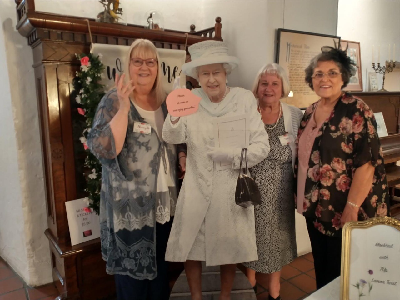 The Santa Clara Woman's Club held a Royal Tea in May with Prosecco contributed from the wine cellar of late member Patty Mahan.
