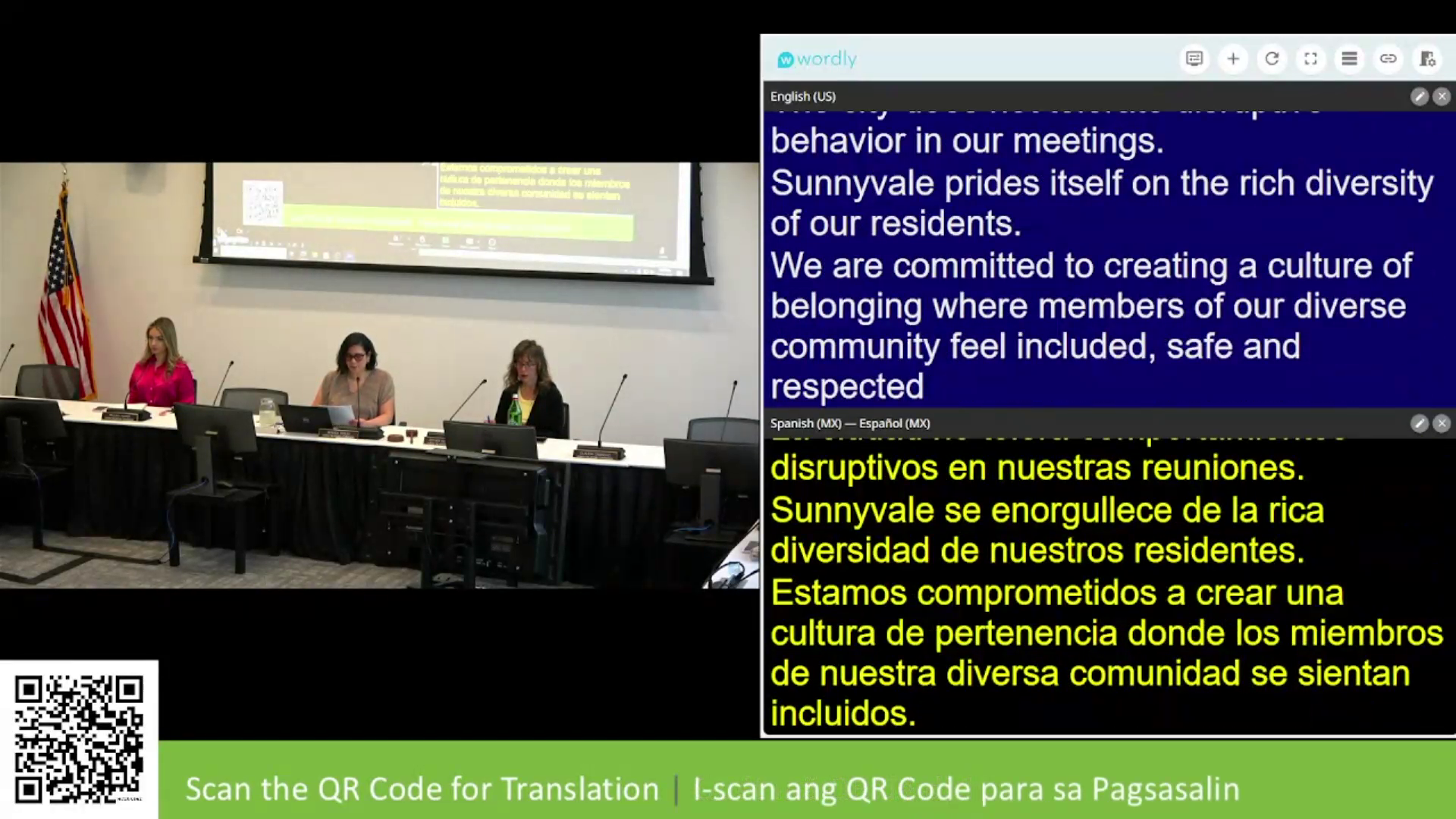 The City of Sunnyvale uses the AI translation software Wordly to ensure that non-native English speakers have access to city meetings.