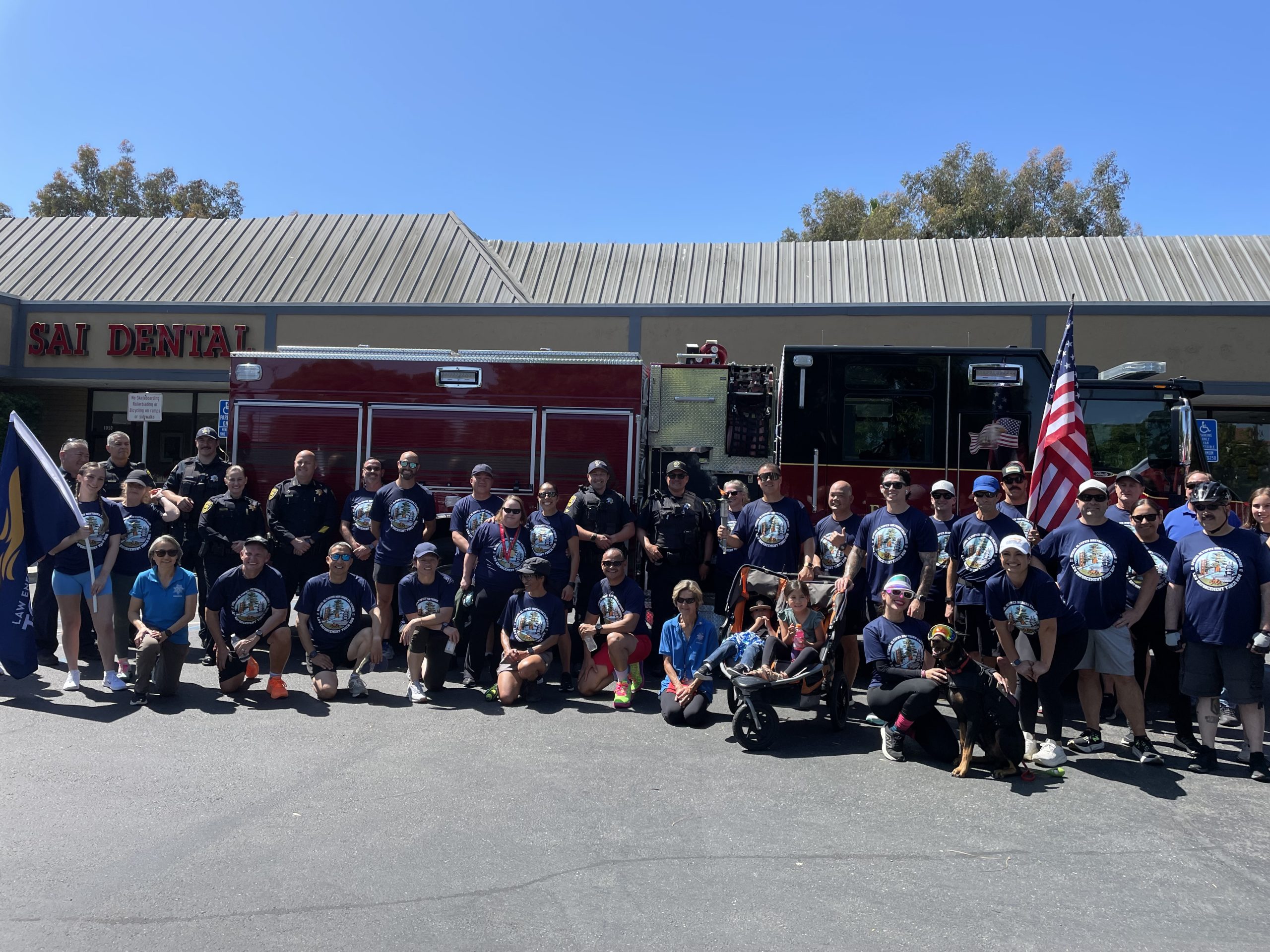 Sunnyvale DPS handed off the Special Olympics "Flame of Hope" to the Santa Clara Police Department on June 27.