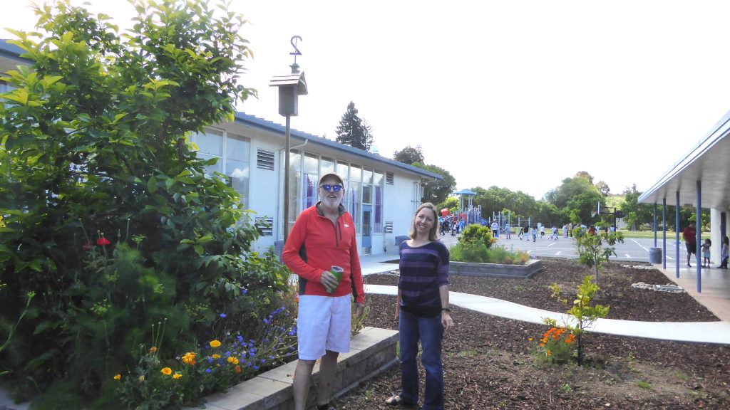 Garden teacher Audrey Hinton teamed up with good Samaritan Matthew Bartlett to bring birdhouses to Pomeroy Elementary School.