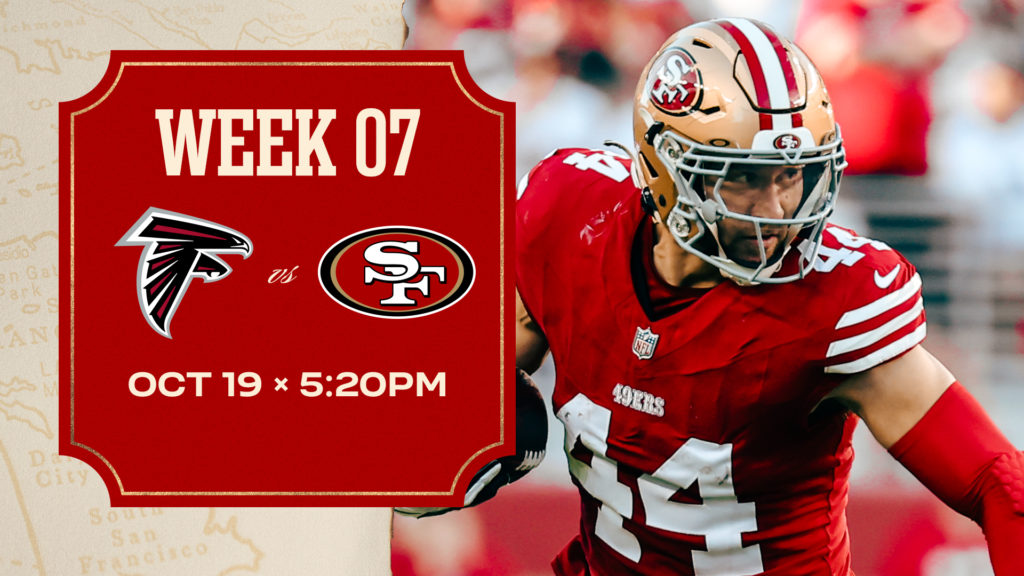 Atlanta Falcons VS. San Francisco 49ers — 5:20 p.m. at Levi’s Stadium (4900 Marie P DeBartolo Way, Santa Clara)