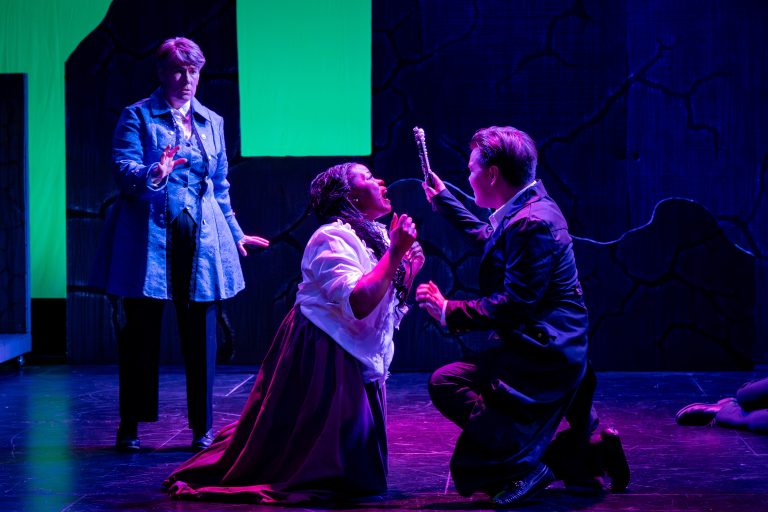 God, Good and Garlic Repel the Dark Forces of Count Dracula on Stage with Sunnyvale Community Players